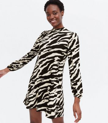 ladies zebra print dress