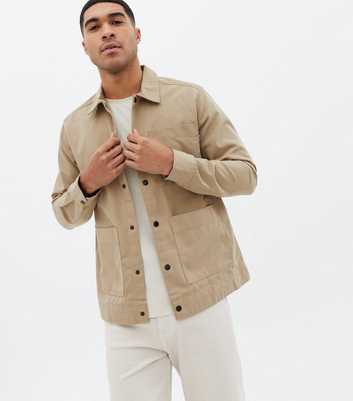 Only & Sons Stone Twill Long Sleeve Overshirt