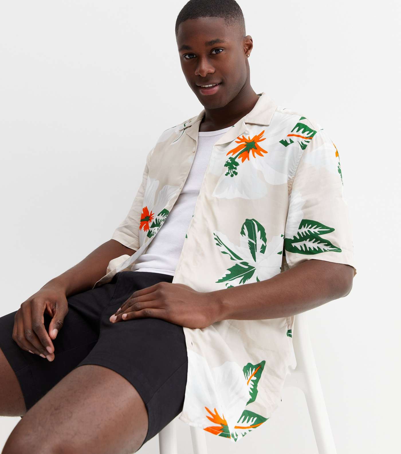Only & Sons Stone Tropical Short Sleeve Shirt