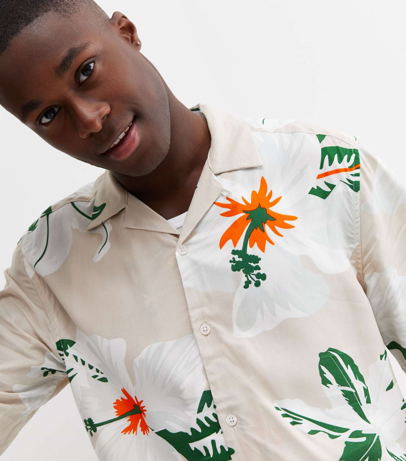 Only & Sons Stone Tropical Short Sleeve Shirt Image 3