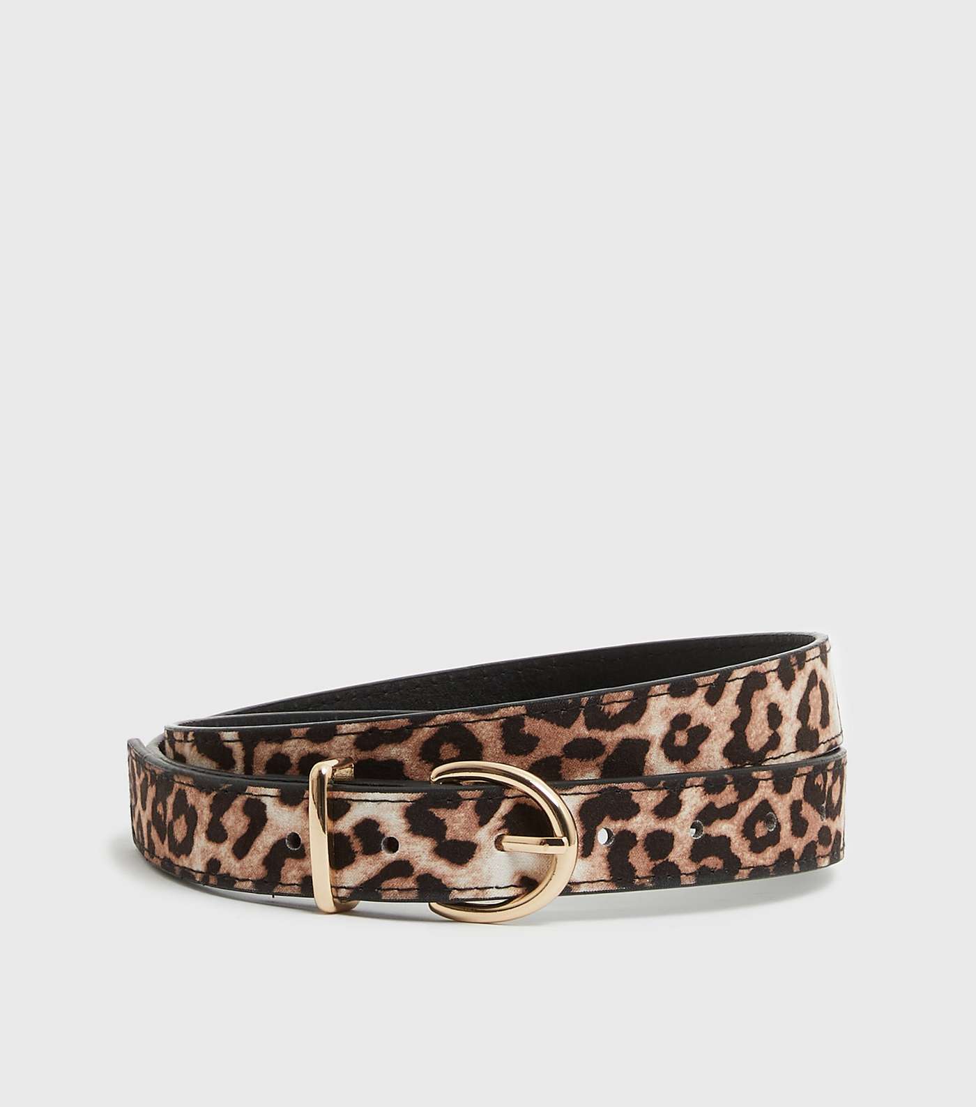 Brown Leopard Print Belt