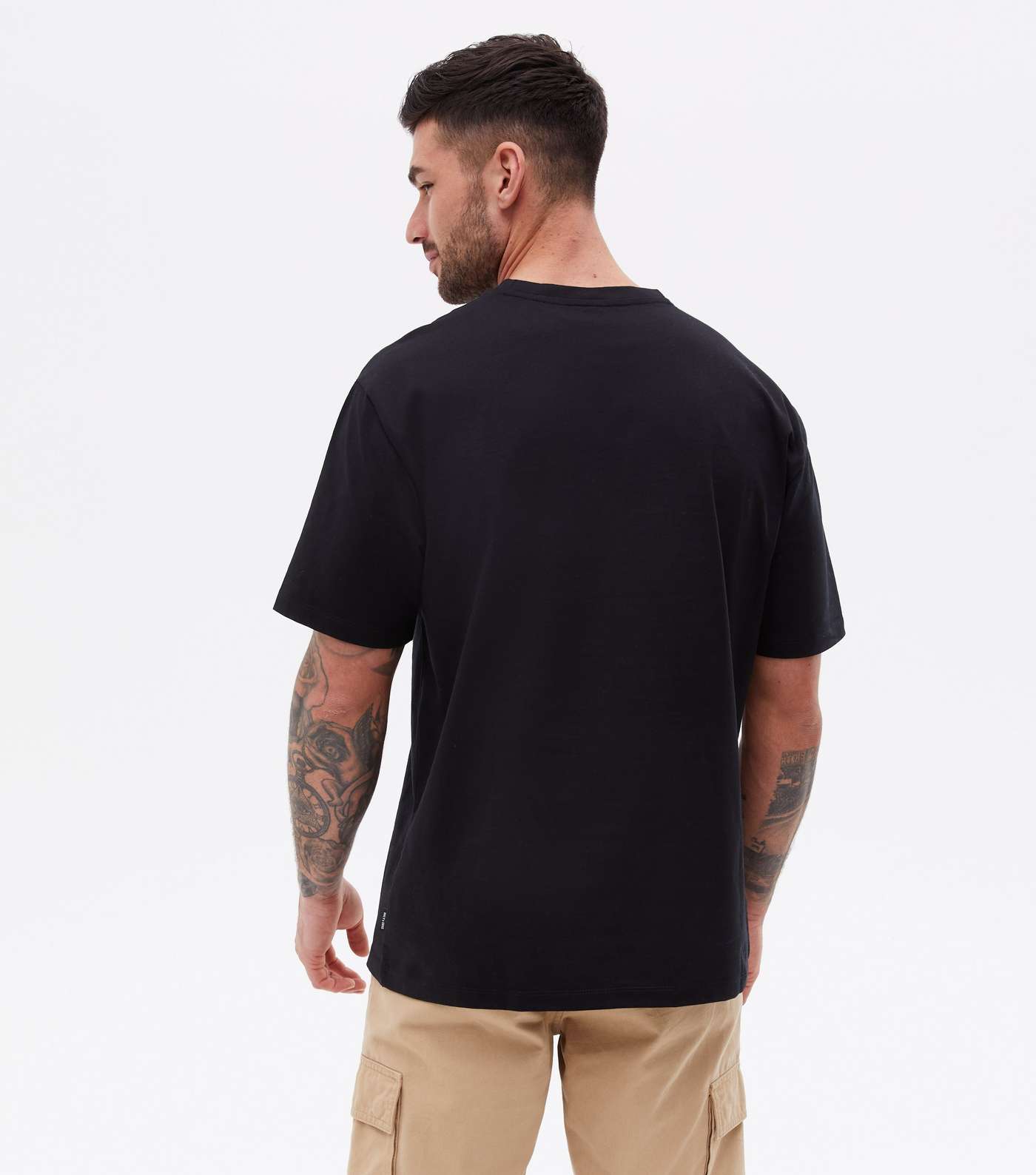Only & Sons Black Jersey Crew Neck Relaxed Fit T-Shirt Image 4