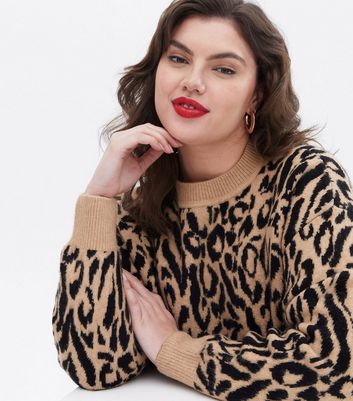 Long leopard deals print sweater