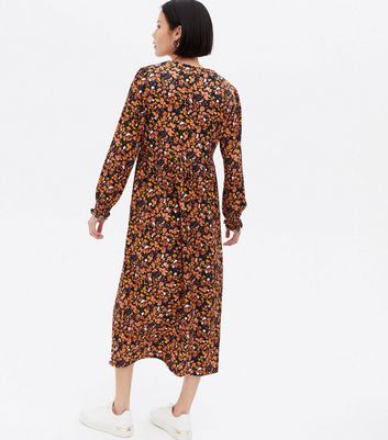 Click to view product details and reviews for Orange Floral Crinkle Jersey Long Sleeve Midi Dress New Look. Click to view product details and reviews for Orange Floral Crinkle Jersey Long Sleeve Midi Dress New Look.