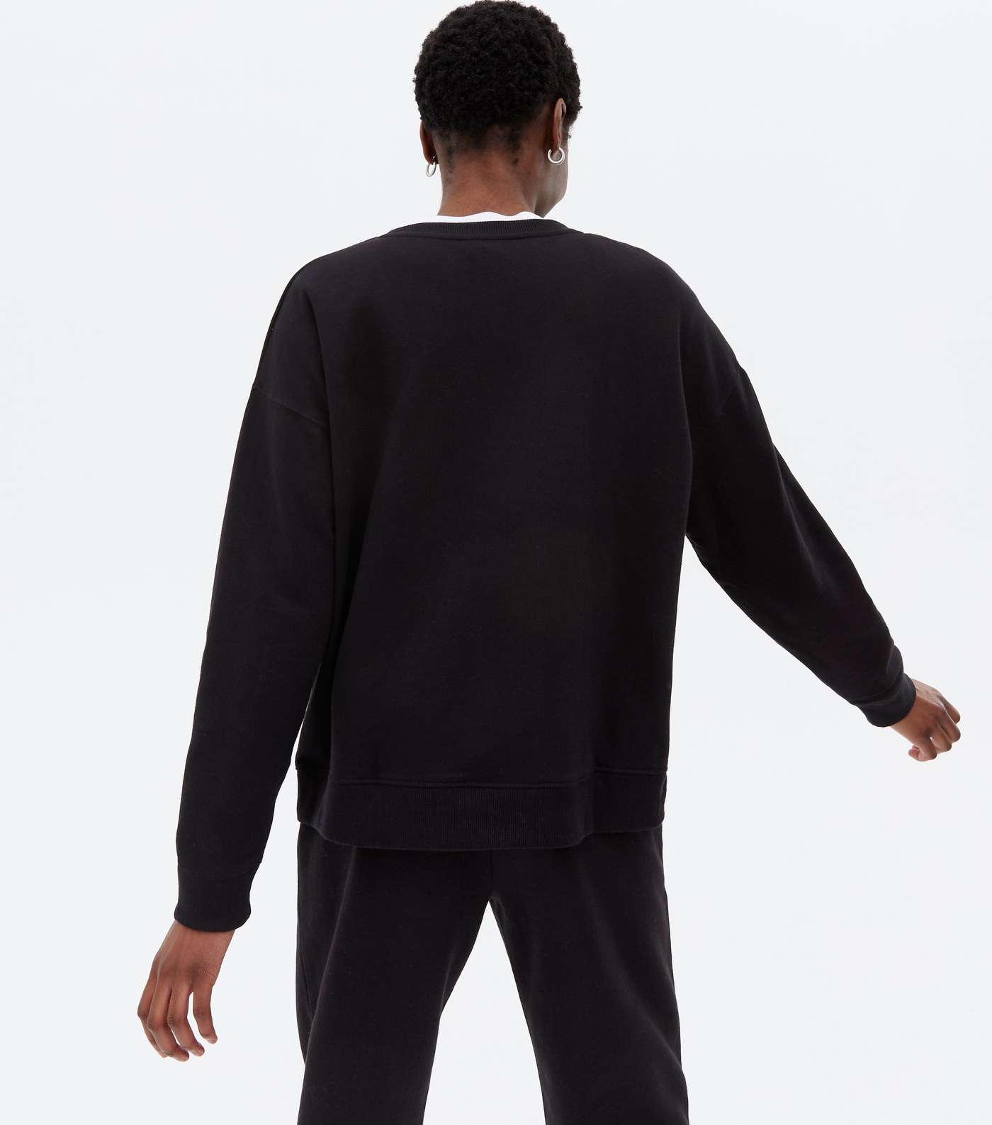 Black Jersey Sweatshirt Image 4