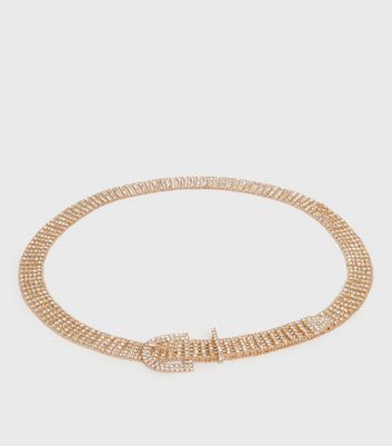 Rose gold diamante clearance belt