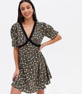 New look clearance black tea dress