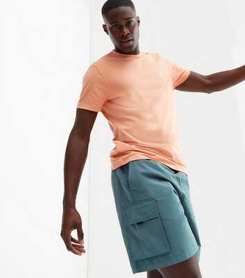 Teal Cargo Relaxed Fit Shorts