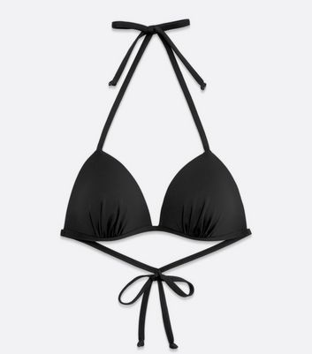 Click to view product details and reviews for Black Triangle Bikini Top New Look.
