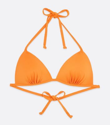 Click to view product details and reviews for Orange Triangle Bikini Top New Look.