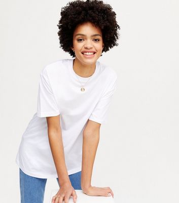 womens oversized crew neck t shirt