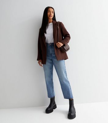 Petite Dark Brown Revere Relaxed Fit 