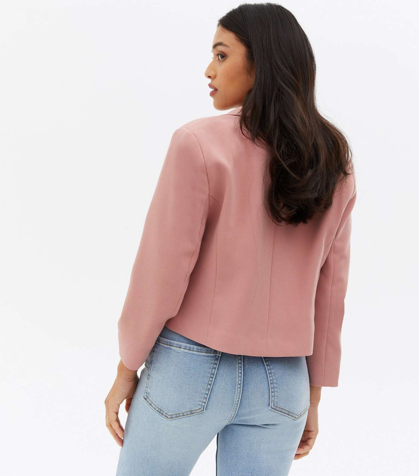 Petite Mid Pink Crop Blazer Image 4