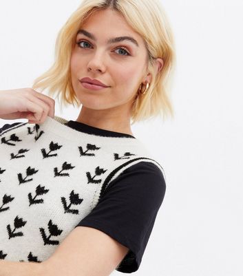 White Tulip Knit Sleeveless Vest Jumper 