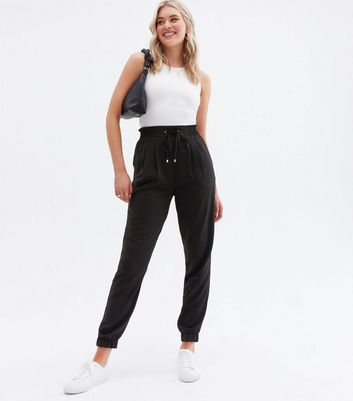 Tall Black Cuffed Joggers New Look