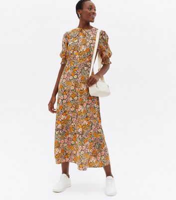 New look 2025 orange floral dress