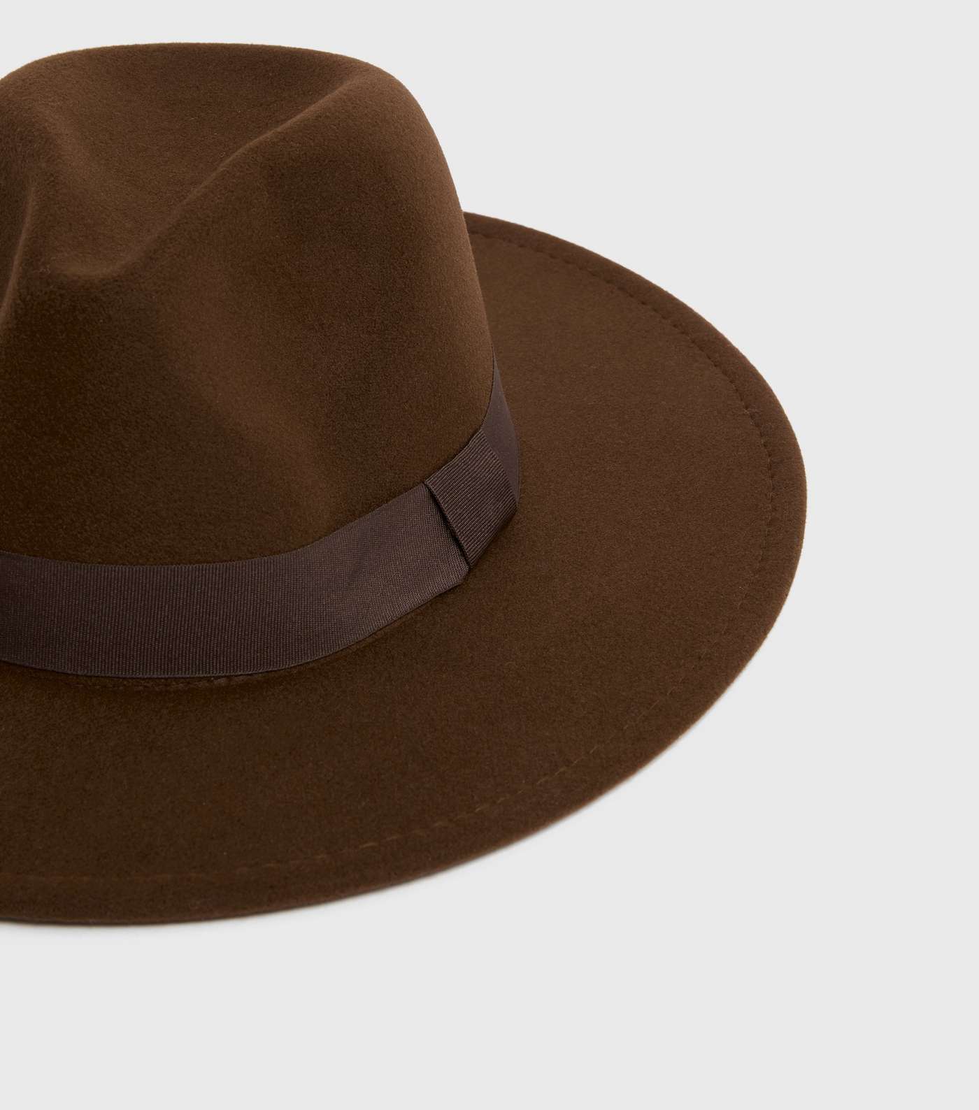 Dark Brown Fedora Hat Image 3