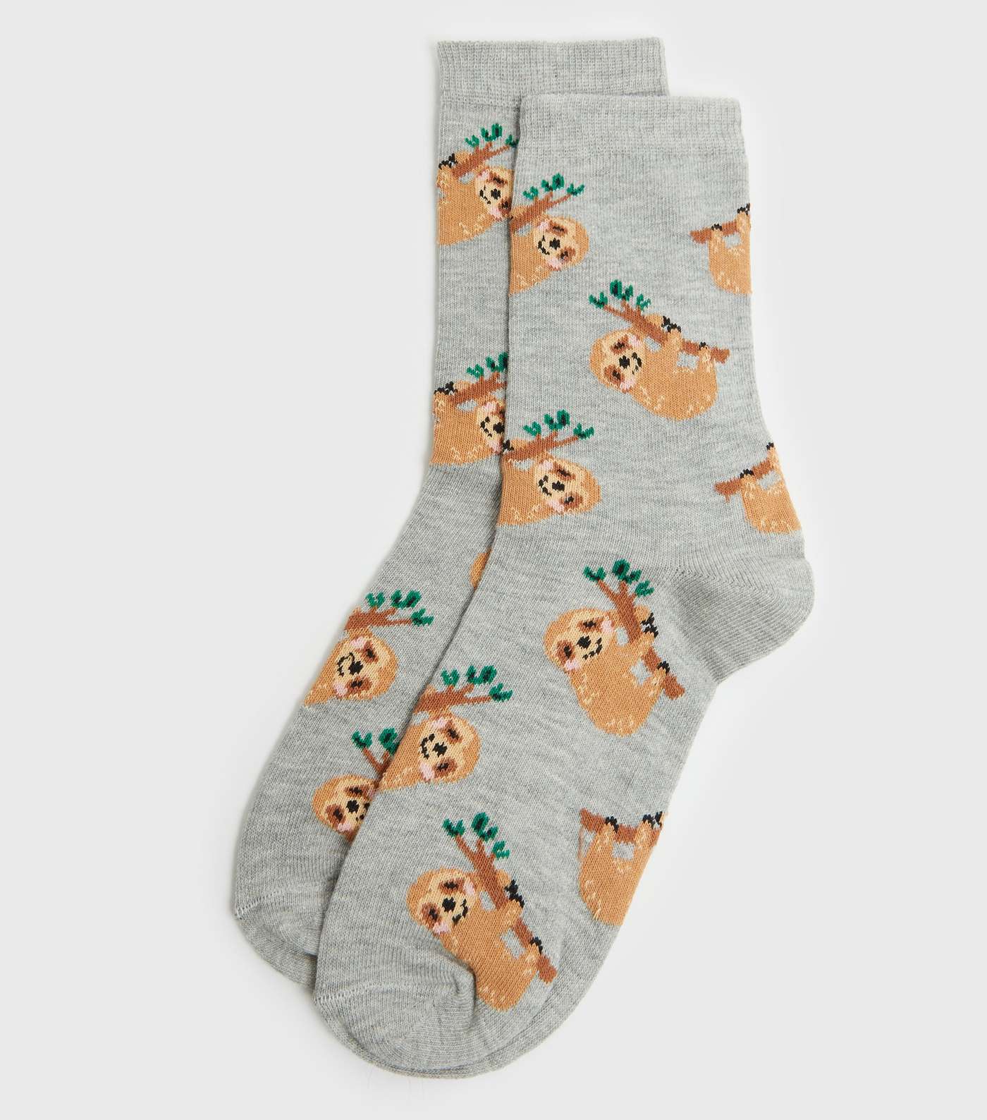 Grey Hanging Sloth Socks