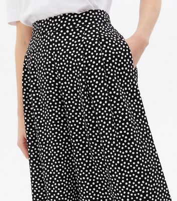 Click to view product details and reviews for Black Spot High Waist Crop Wide Leg Trousers New Look.