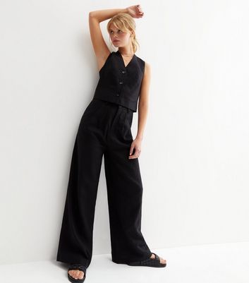 Aggregate 66+ black linen trousers ladies latest - in.cdgdbentre