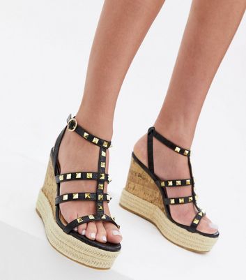 Women's Studded Espadrille Wedge Sandals (BG-808) | Top Staka