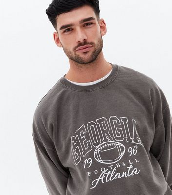 Herrenmode Bekleidung für Herren Grey Washed Georgia Football Logo Sweatshirt