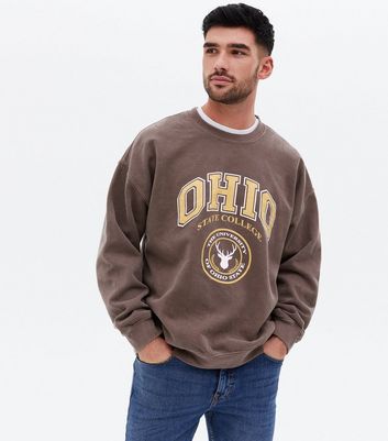 Brown Ohio Varsity Logo Sweatshirt | New Look