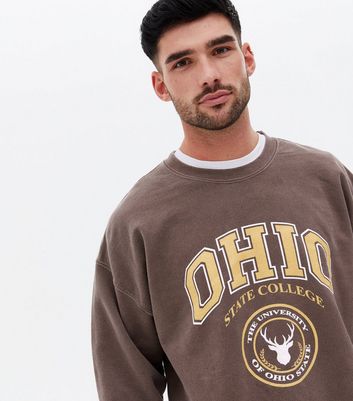 Brown Ohio Varsity Logo Sweatshirt | New Look