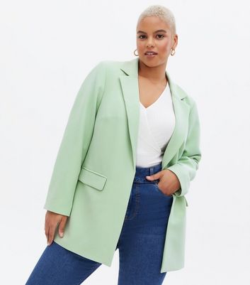 Mint green sale womens blazer