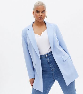 Oversized sale blue blazer