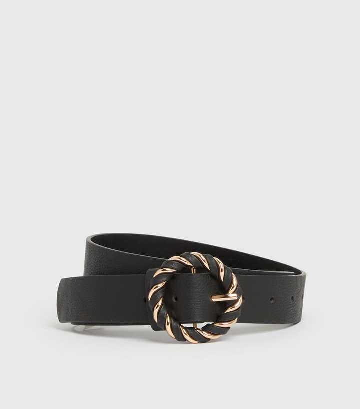 Black Twist Buckle Belt