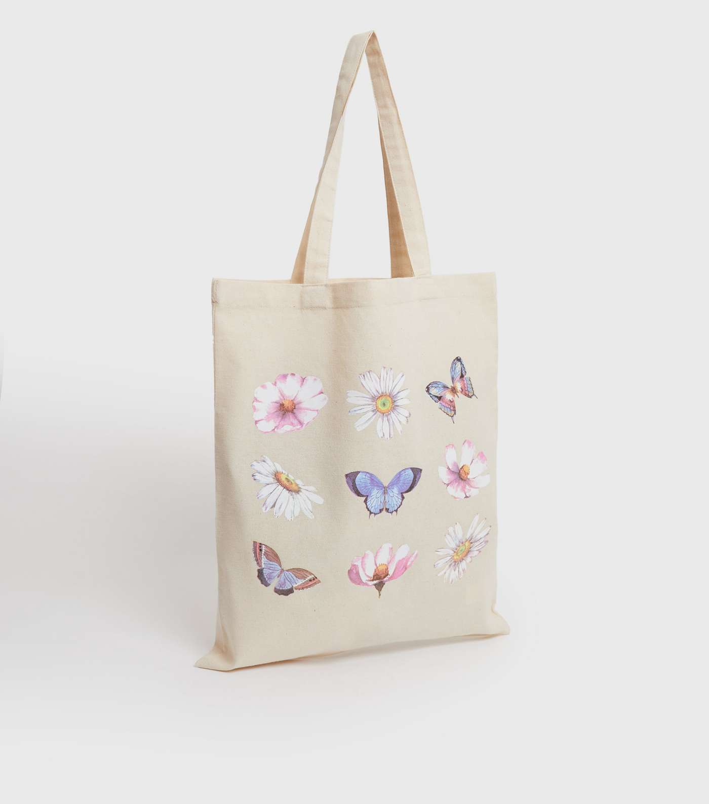 Off White Butterfly Canvas Tote Bag Image 3