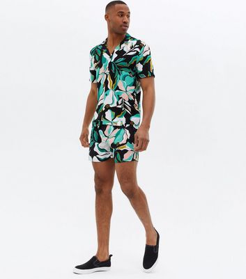 Black Floral Short Sleeve Shirt | New Look