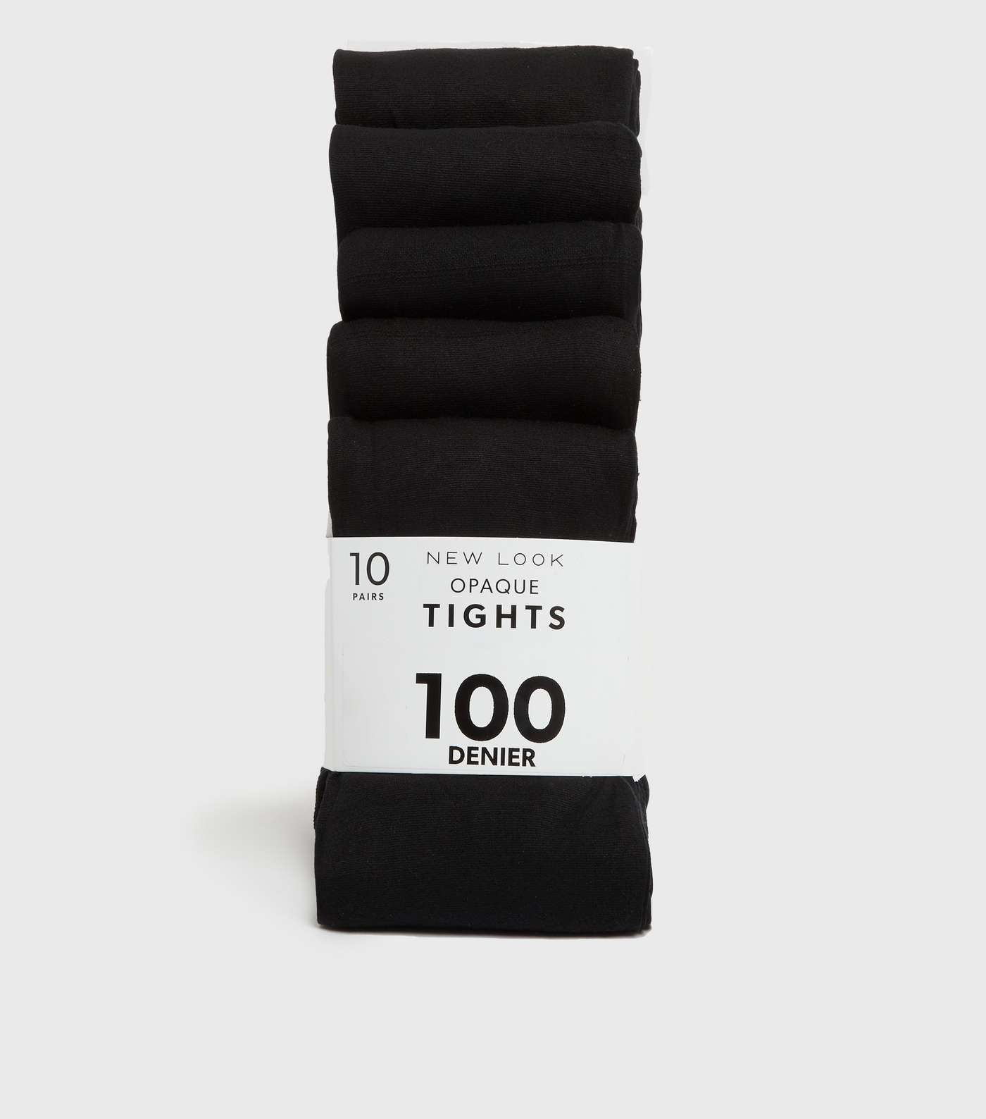 10 Pack Black 100 Denier Opaque Tights
