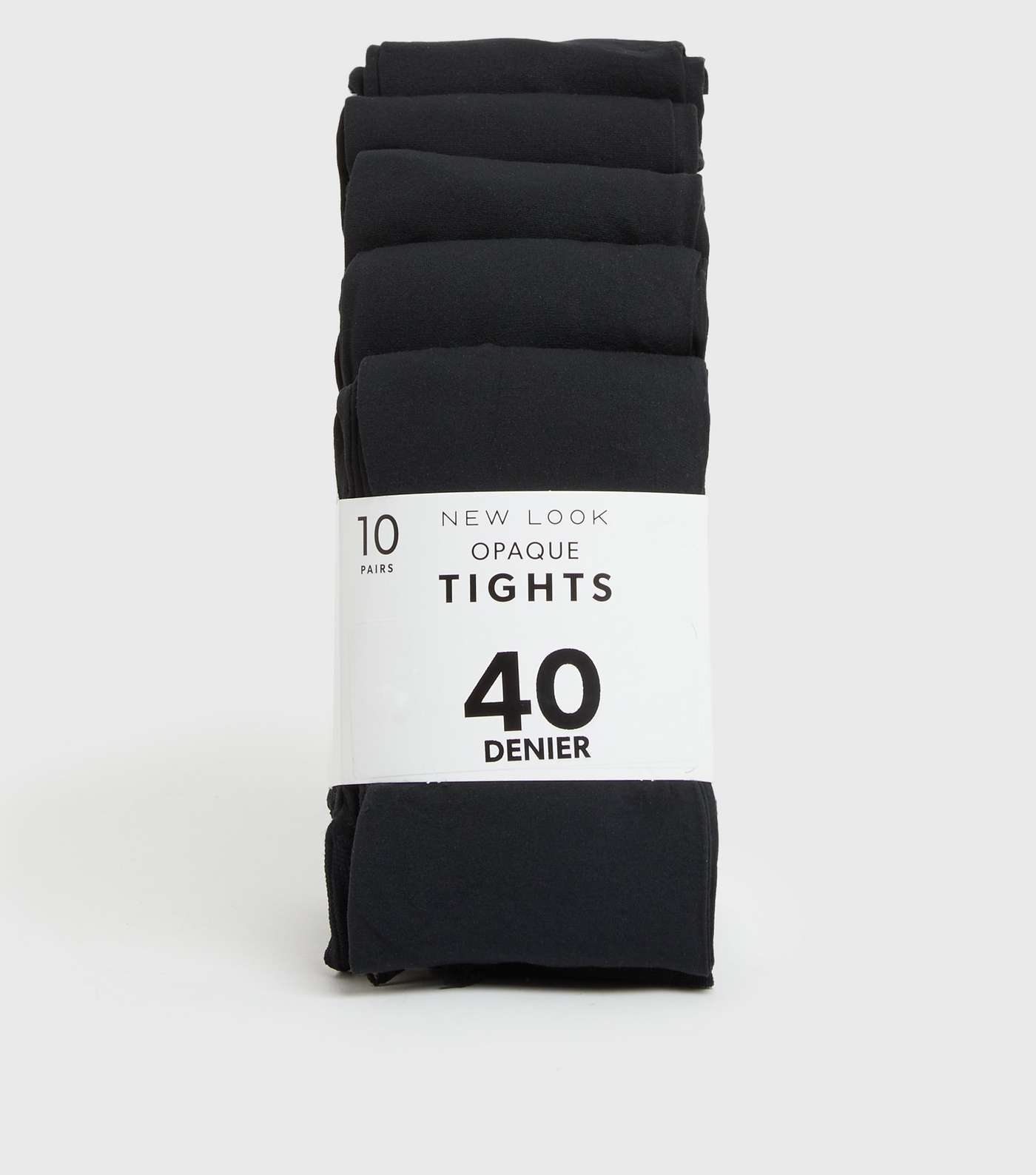 10 Pack Black 40 Denier Opaque Tights