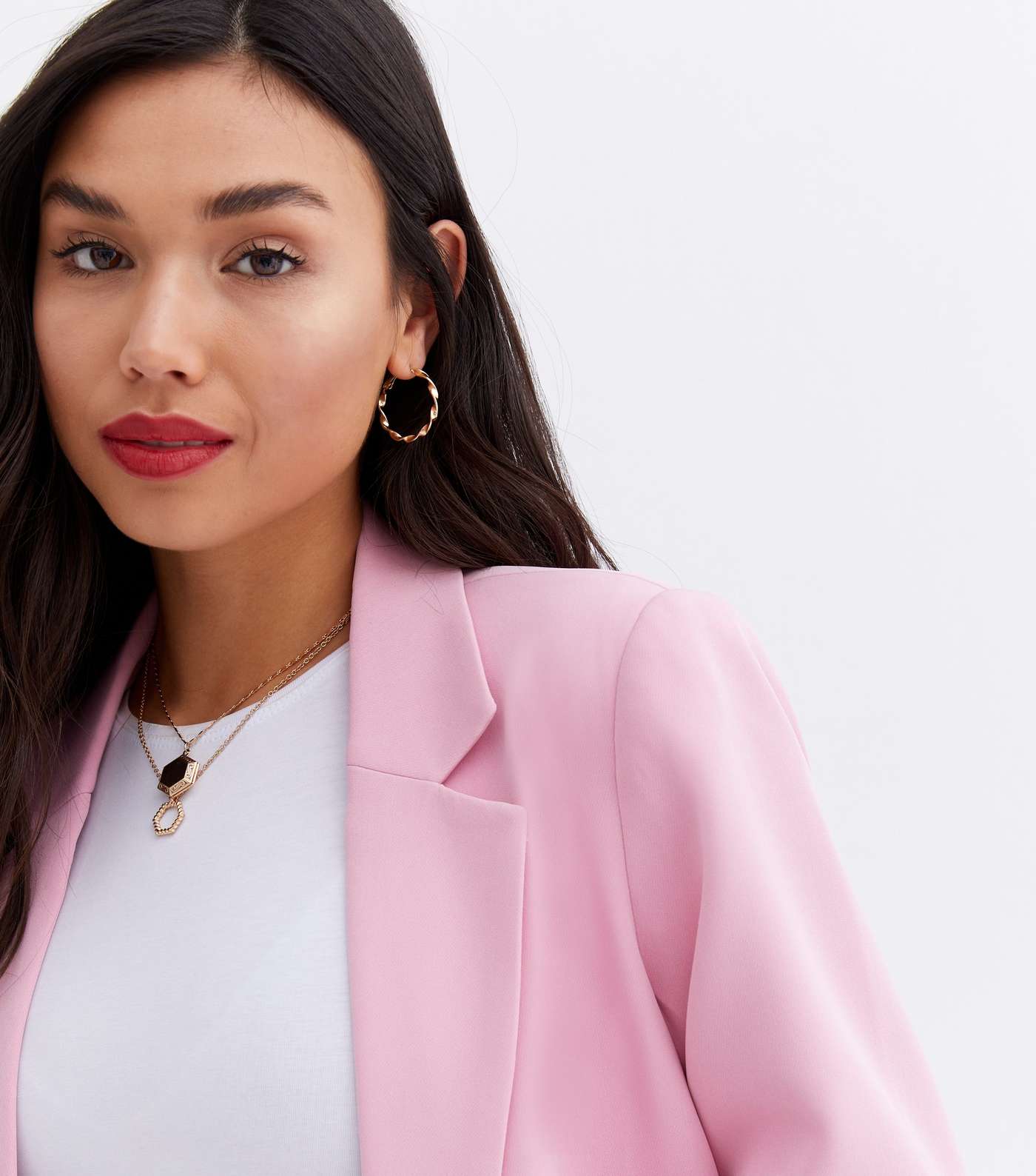 Mid Pink Relaxed Fit Blazer Image 3