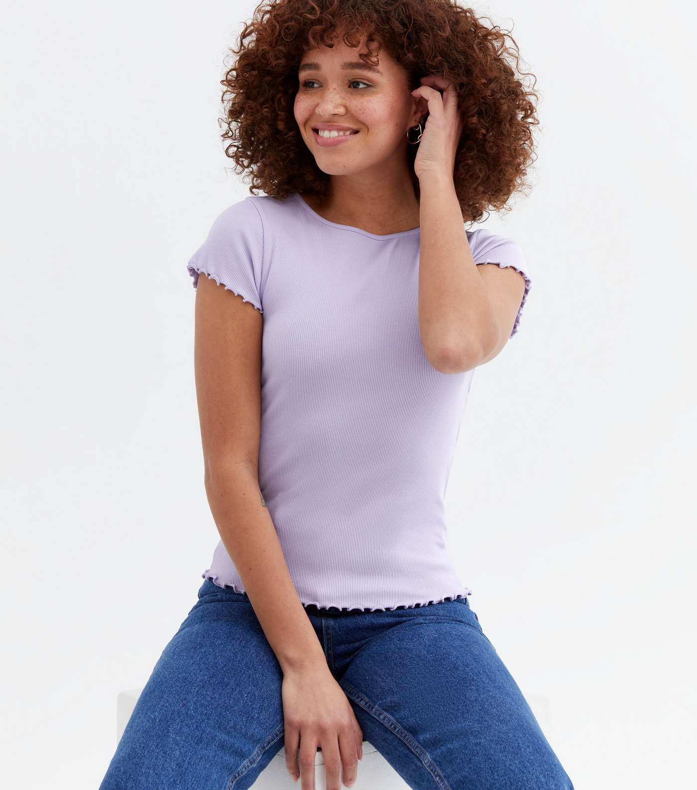Lilac Frill Short Sleeve T-Shirt