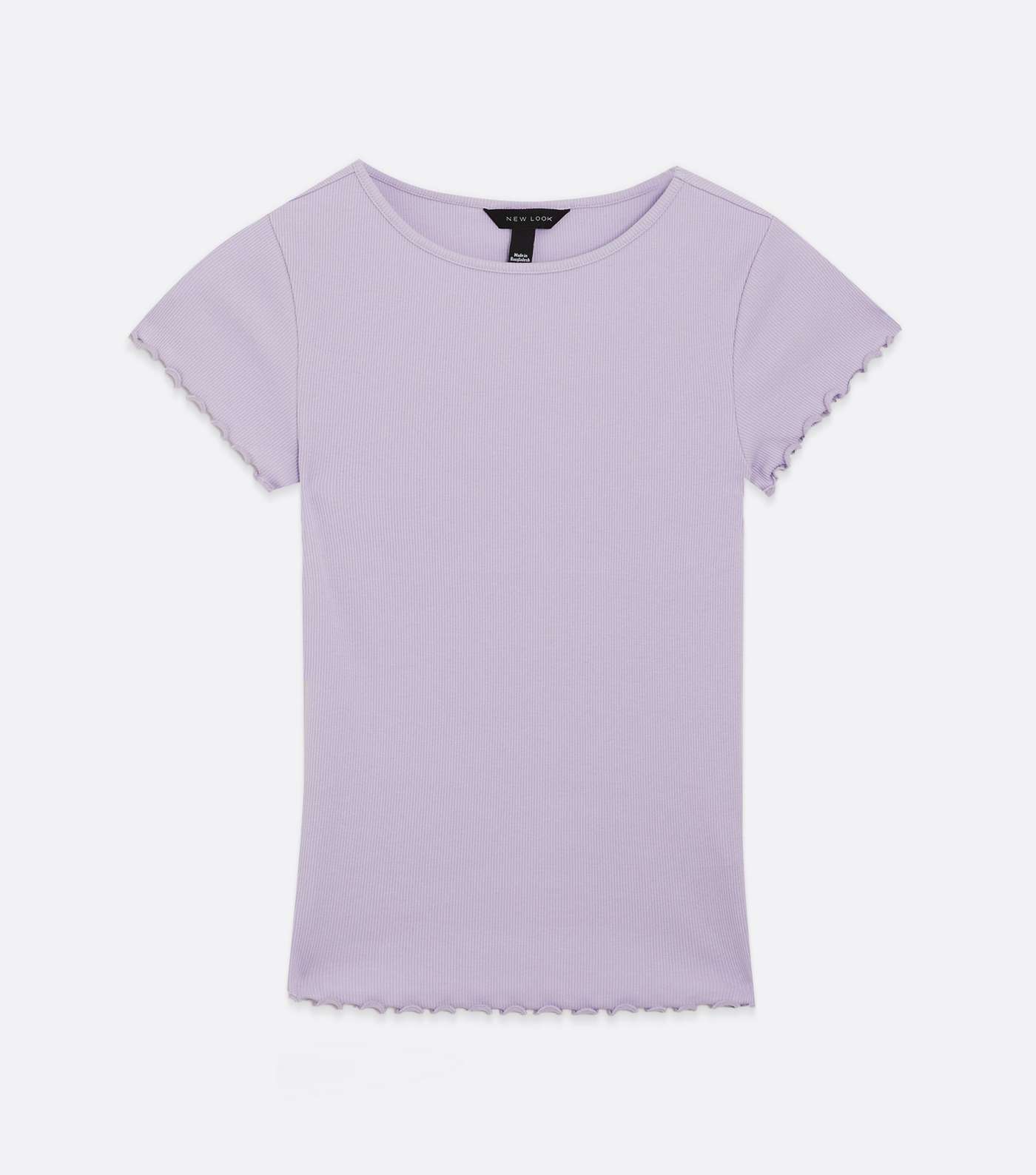 Lilac Frill Short Sleeve T-Shirt Image 5