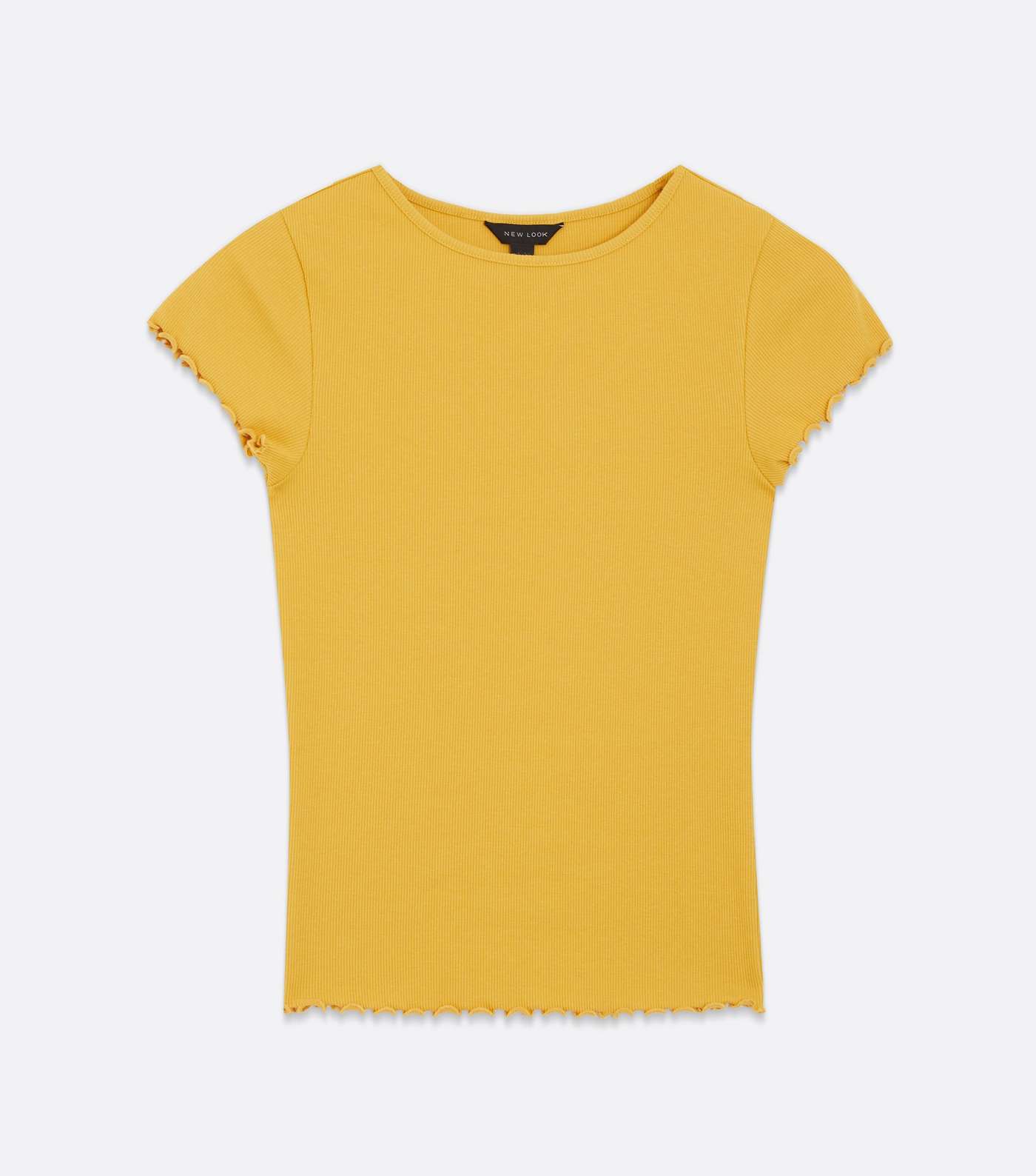 Mustard Frill Short Sleeve T-Shirt Image 5