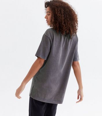 Click to view product details and reviews for Dark Grey Acid Wash Oversized T Shirt New Look.