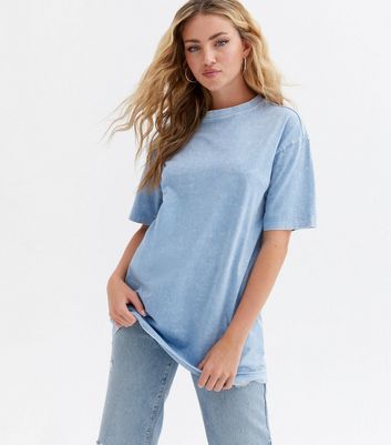 Click to view product details and reviews for Blue Acid Wash Oversized T Shirt New Look.