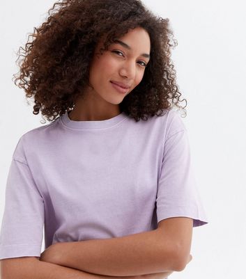 Lilac Acid Wash Oversized T-Shirt | New 