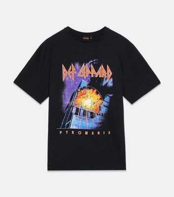 Black Def Leppard Logo T-Shirt | New Look