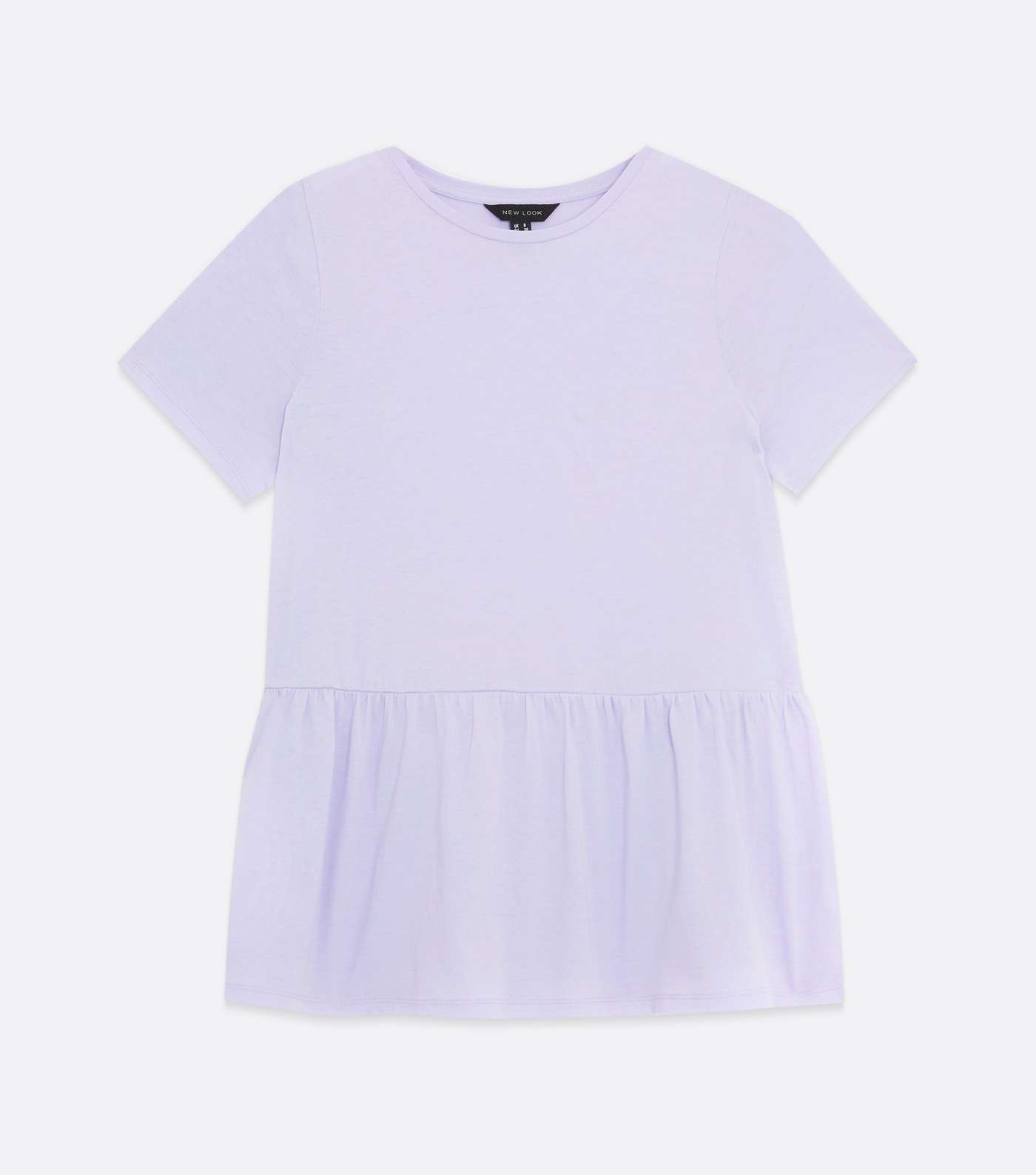 Lilac Short Sleeve Peplum T-Shirt Image 5