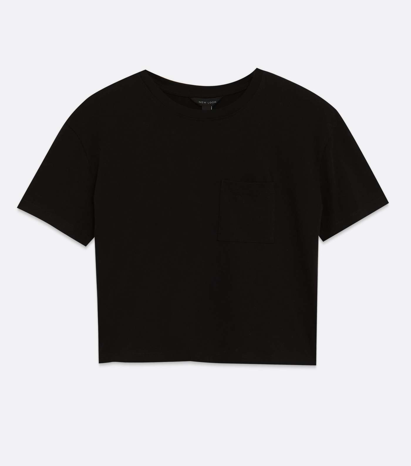 Black Short Sleeve Boxy T-Shirt Image 5