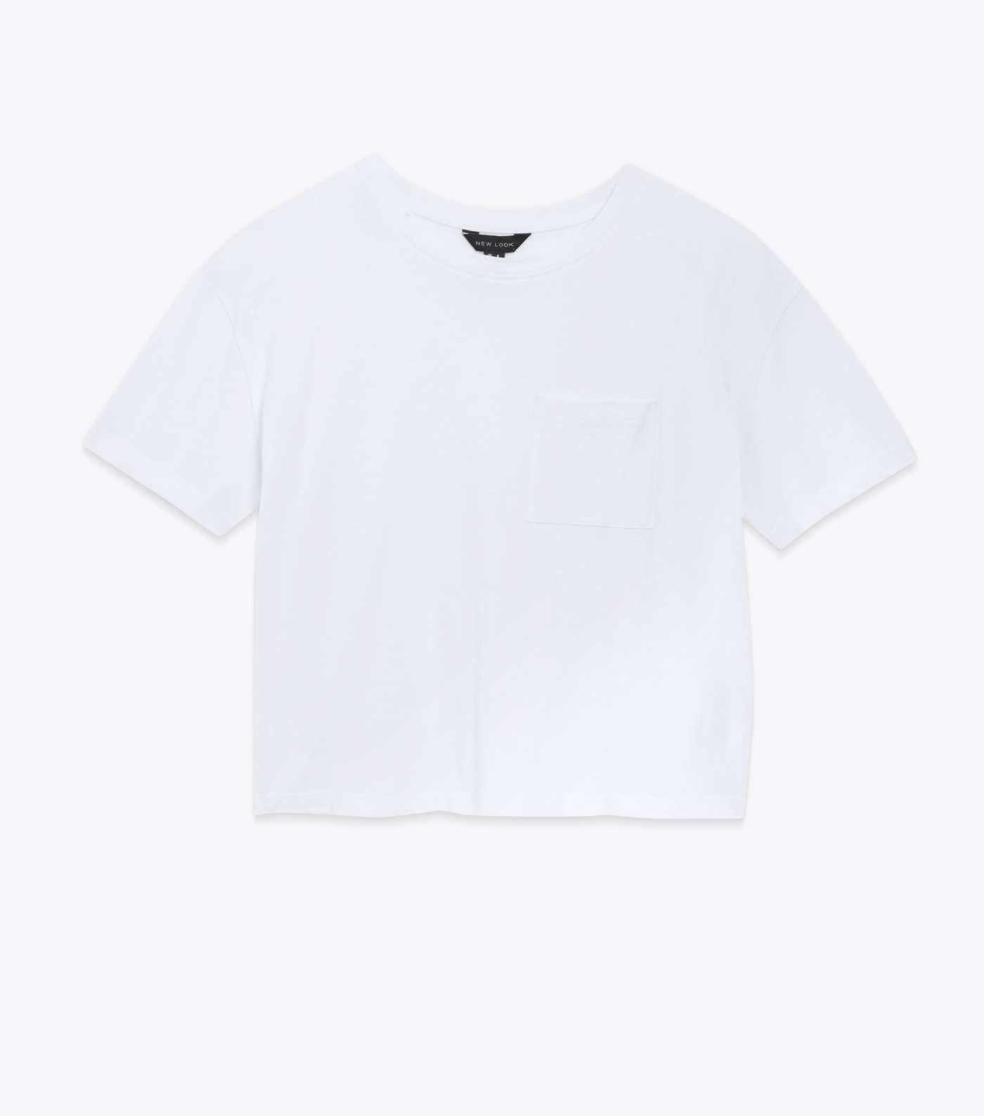 White Short Sleeve Boxy T-Shirt Image 5