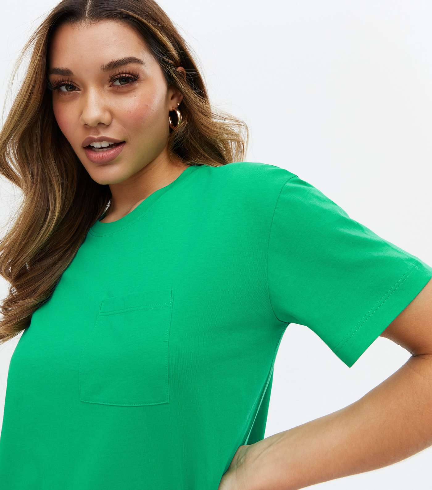 Green Short Sleeve Boxy T-Shirt Image 3