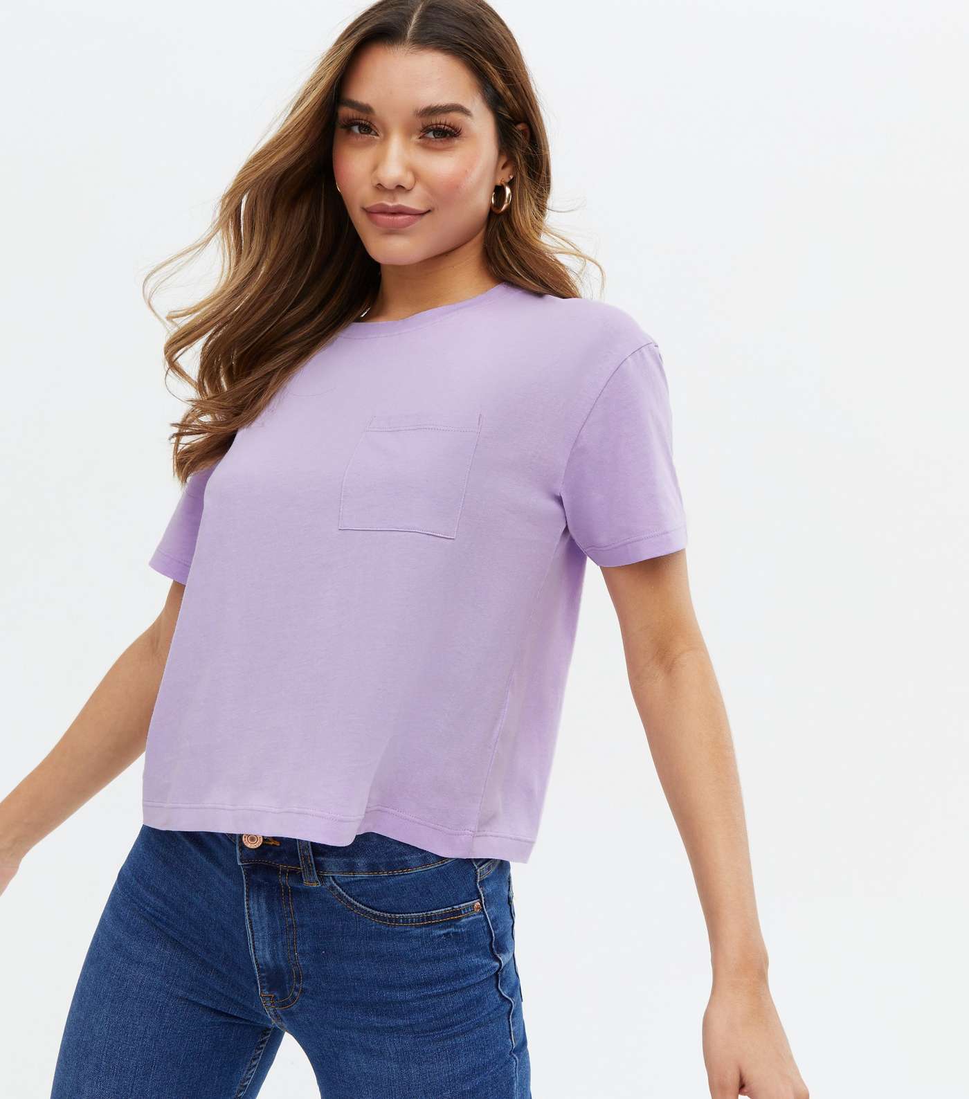 Lilac Short Sleeve Boxy T-Shirt