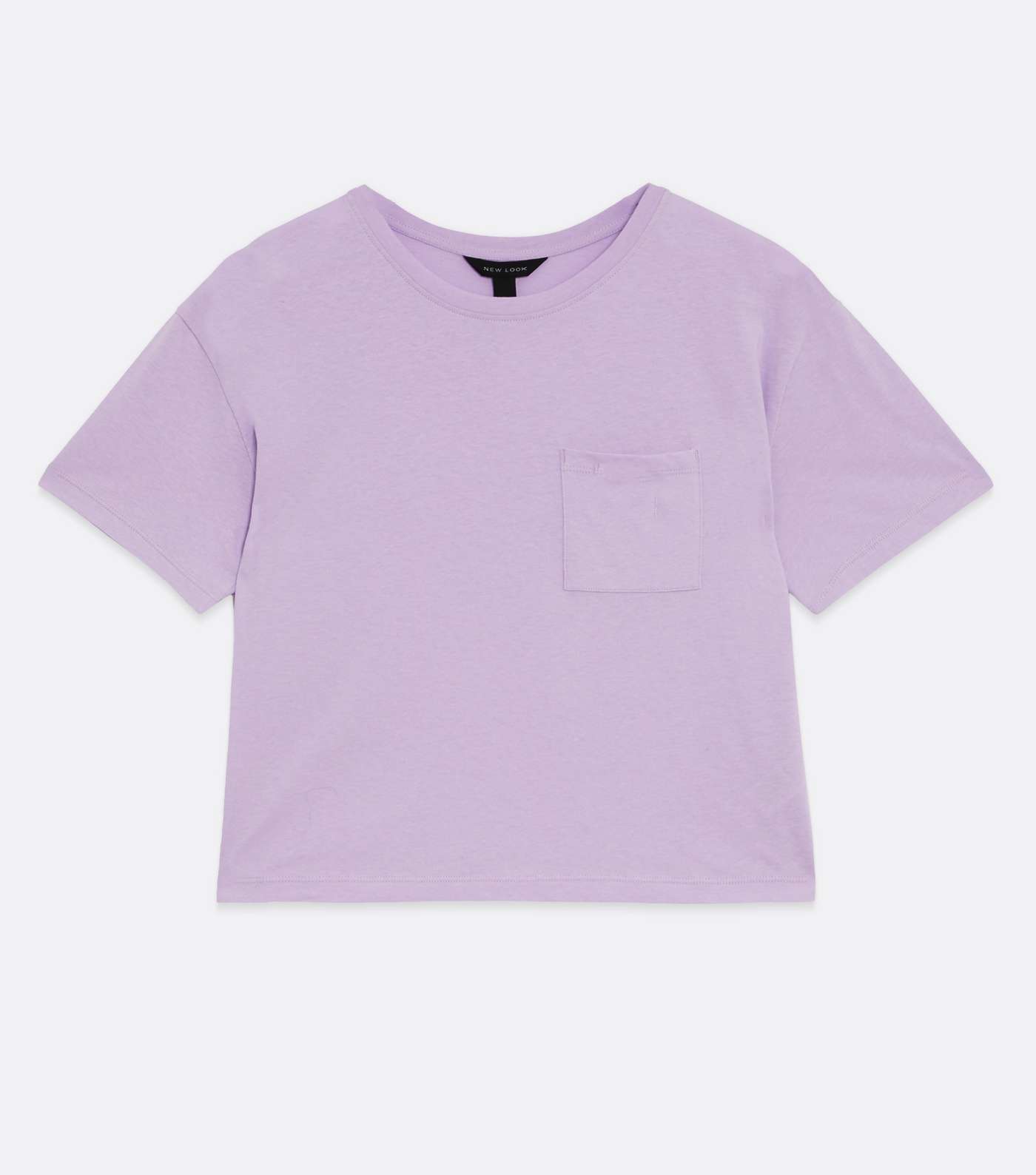 Lilac Short Sleeve Boxy T-Shirt Image 5