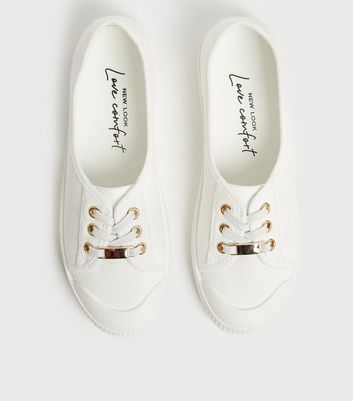 New look best sale white shoes